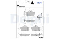 Sada brzdových platničiek kotúčovej brzdy DELPHI LP1522