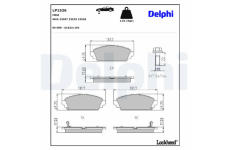Sada brzdových platničiek kotúčovej brzdy DELPHI LP1526