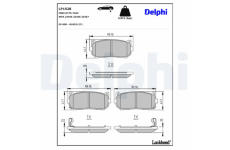 Sada brzdových platničiek kotúčovej brzdy DELPHI LP1528