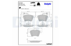 Sada brzdových platničiek kotúčovej brzdy DELPHI LP1529