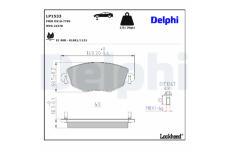 Sada brzdových platničiek kotúčovej brzdy DELPHI LP1533