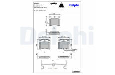 Sada brzdových platničiek kotúčovej brzdy DELPHI LP1535