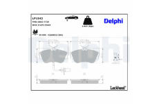 Sada brzdových platničiek kotúčovej brzdy DELPHI LP1542