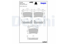 Sada brzdových destiček, kotoučová brzda DELPHI LP1546