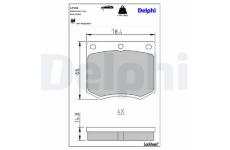 Sada brzdových destiček, kotoučová brzda DELPHI LP154