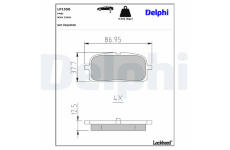 Sada brzdových destiček, kotoučová brzda DELPHI LP1550
