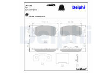 Sada brzdových destiček, kotoučová brzda DELPHI LP1551
