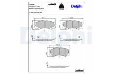 Sada brzdových platničiek kotúčovej brzdy DELPHI LP1552