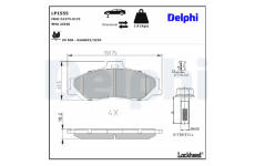 Sada brzdových destiček, parkovací brzda DELPHI LP1555