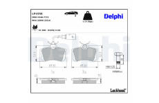 Sada brzdových platničiek kotúčovej brzdy DELPHI LP1556