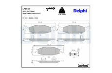 Sada brzdových platničiek kotúčovej brzdy DELPHI LP1557