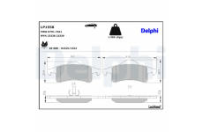 Sada brzdových platničiek kotúčovej brzdy DELPHI LP1558