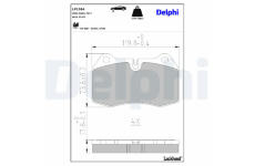 Sada brzdových platničiek kotúčovej brzdy DELPHI LP1584