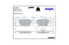 Sada brzdových destiček, kotoučová brzda DELPHI LP1588