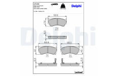 Sada brzdových platničiek kotúčovej brzdy DELPHI LP1590