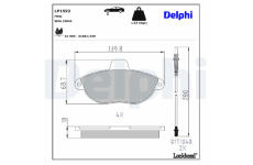 Sada brzdových platničiek kotúčovej brzdy DELPHI LP1592
