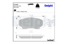 Sada brzdových platničiek kotúčovej brzdy DELPHI LP1594