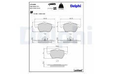 Sada brzdových platničiek kotúčovej brzdy DELPHI LP1600