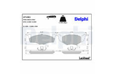 Sada brzdových platničiek kotúčovej brzdy DELPHI LP1601