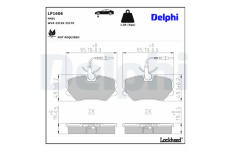Sada brzdových destiček, kotoučová brzda DELPHI LP1606
