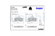 Sada brzdových platničiek kotúčovej brzdy DELPHI LP1607