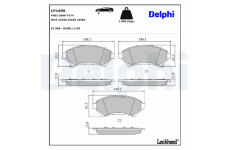 Sada brzdových destiček, kotoučová brzda DELPHI LP1609