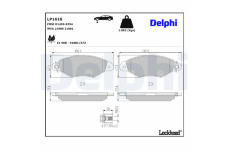 Sada brzdových destiček, kotoučová brzda DELPHI LP1610