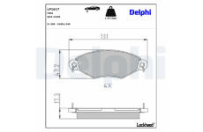 Sada brzdových platničiek kotúčovej brzdy DELPHI LP1617