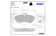 Sada brzdových platničiek kotúčovej brzdy DELPHI LP1624