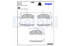 Sada brzdových destiček, kotoučová brzda DELPHI LP1625