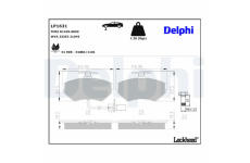 Sada brzdových platničiek kotúčovej brzdy DELPHI LP1631