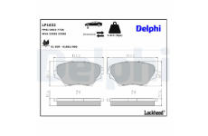 Sada brzdových destiček, kotoučová brzda DELPHI LP1632