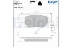 Sada brzdových platničiek kotúčovej brzdy DELPHI LP1653