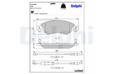 Sada brzdových platničiek kotúčovej brzdy DELPHI LP1656