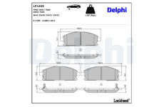 Sada brzdových platničiek kotúčovej brzdy DELPHI LP1659