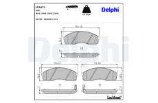 Sada brzdových destiček, kotoučová brzda DELPHI LP1671