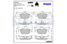 Sada brzdových destiček, kotoučová brzda DELPHI LP1673