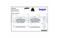 Sada brzdových platničiek kotúčovej brzdy DELPHI LP1676