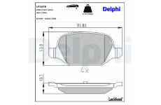 Sada brzdových destiček, kotoučová brzda DELPHI LP1678