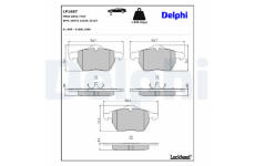 Sada brzdových platničiek kotúčovej brzdy DELPHI LP1687