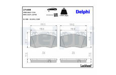 Sada brzdových platničiek kotúčovej brzdy DELPHI LP1688