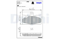 Sada brzdových platničiek kotúčovej brzdy DELPHI LP1690