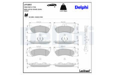 Sada brzdových destiček, kotoučová brzda DELPHI LP1692
