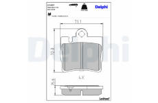 Sada brzdových destiček, kotoučová brzda DELPHI LP1697