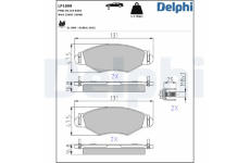 Sada brzdových platničiek, Parkovacia kotúčová brzda DELPHI LP1699