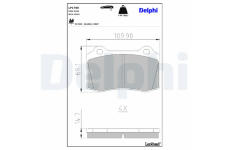 Sada brzdových platničiek kotúčovej brzdy DELPHI LP1700
