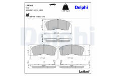 Sada brzdových destiček, kotoučová brzda DELPHI LP1702