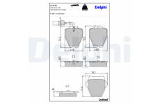 Sada brzdových platničiek kotúčovej brzdy DELPHI LP1703