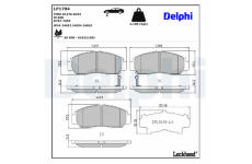 Sada brzdových destiček, kotoučová brzda DELPHI LP1704