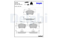 Sada brzdových platničiek kotúčovej brzdy DELPHI LP1707